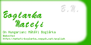 boglarka matefi business card